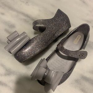 Mini melissa glitter shoes